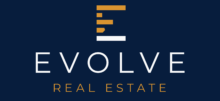 06 evolve stacked logo navy background 4k